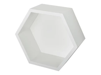 Nástenná polička Hegagon, biela