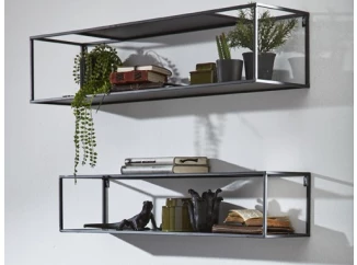 Set 2 ks nástenný regál Leicester 85 cm/75 cm