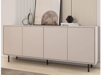 Široká skrinka Flax, 200 cm, béžová kašmír