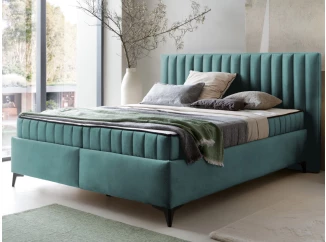 Posteľ Joy 180x200 cm, modro-zelená aqua látka