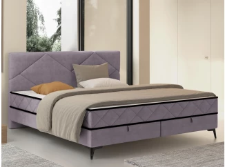 Posteľ Parana 180x200 cm, svetlo ružová zamatová látka