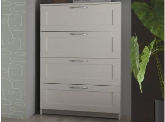 Komoda se zásuvkami Leporolo 78 cm, biela mat