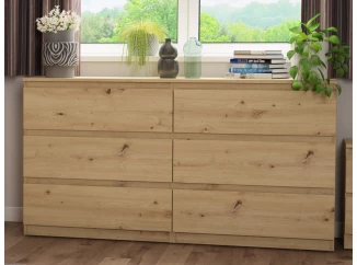 Široká komoda Carlos, dub artisan, 150 cm