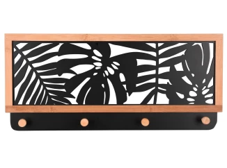 Nástenný vešiak Jutta, dub artisan/čierna