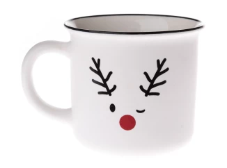 Vánočný hrnček Sob 380 ml, biely