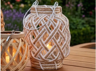 Lampáš 16x20 cm, biela prírodná