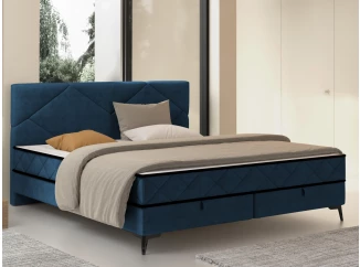 Posteľ Parana 180x200 cm, námornícka modrá zamatová látka