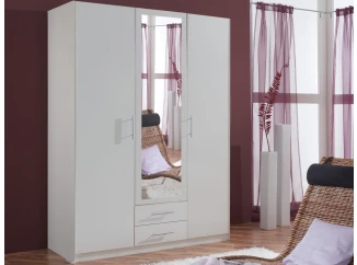 Šatníková skriňa Cliff, 135 cm, biela