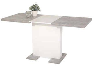 Jedálenský stôl Britt 110x69 cm, šedý betón/biely