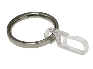 Krúžky s háčikmi na garnižu sada (6 ks), kov, priemer 28 mm