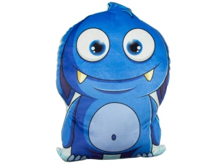 Detský dekoračný vankúš Príšerka, modrá