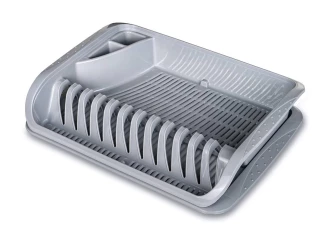 Odkvapkávač na riad 39,5x29,5 cm, šedý