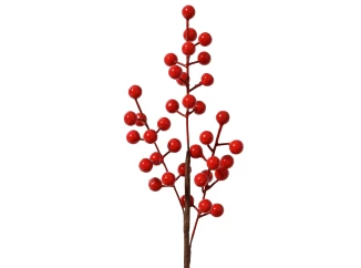 Umelá veětvička Červené bobule, 38 cm