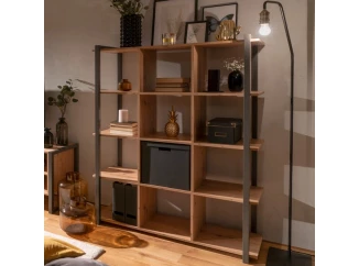 Široký regál Denver, dub artisan/antracit