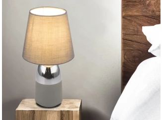 Stolná lampa Eugen, šedá