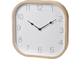 Nástenné hodiny 30x30 cm, drevený vzhľad