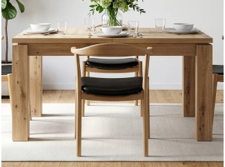 Rozkladací jedálenský stôl Trondheim 160x90 cm, dub artisan