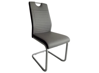 Jedálenská stolička Rindul, sivá / čierna ekokoža