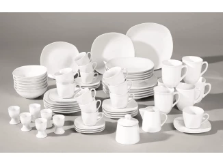 Jedálenský servis (62 dielov) Átrium, biely