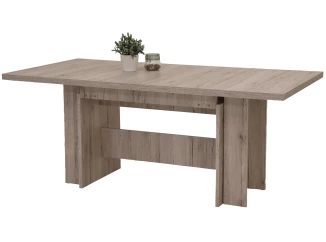 Rozkladací jedálenský stôl (5 šírok) Lia 160x90 cm, pieskový dub