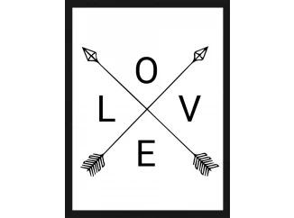 Obraz v ráme Love, 30x40 cm