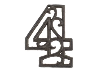 Domové  číslo 4, hnedá liatina