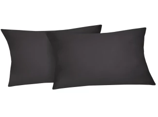 Obliečka na vankúš (2 ks) Satin 40x80 cm, antracitový