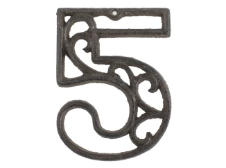 Domové  číslo 5, hnedá liatina