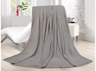 Fleecová deka Lara 220x240 cm, šedo-strieborná