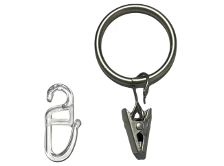 Krúžky so žabkou a háčikom na garnižu (10 ks) pre 16 - 20 mm, satén