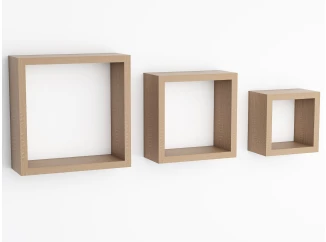 Sada 3 poličiek Quadrio, dub sonoma