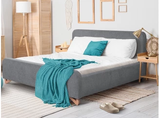 Posteľ Flamingo 180x200 cm, holubí šedá štruktúrovaná tkanina