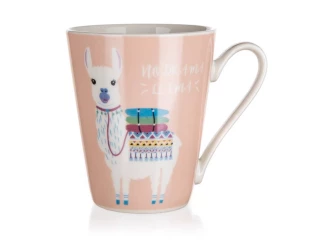 Hrnček Lama 320 ml, ružový