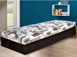 Posteľ Hurikán 80x200 cm, čierna/biela