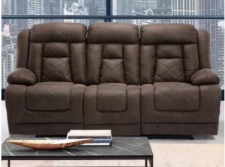 Trojsedák Oxford,  hnedá látka, funkcia el. polohovanie