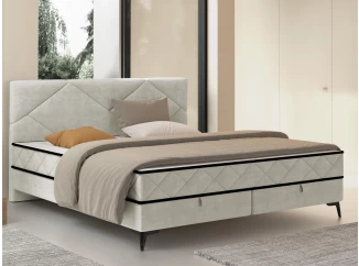 Posteľ Parana 180x200 cm, krémová zamatová látka