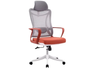 Kancelárska stolička Sindibad, šedá/oranžová