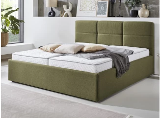 Posteľ Domango 140x200 cm, olivovo zelená látka
