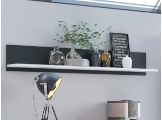 Nástenná polica Campania 160 cm, biela/antracit