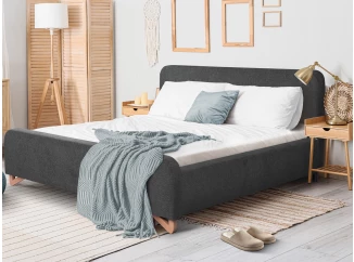 Posteľ Flamingo 180x200 cm, grafitovo šedá štruktúrovaná tkanina