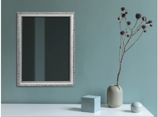 Nástenné zrkadlo Loreley 34x45 cm, drevený strieborný rám