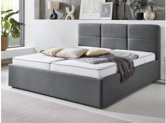 Posteľ Domango 140x200 cm,stredne šedá látka
