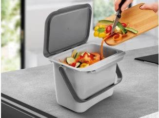 Závesný odpadkový kôš Bintex 4 l, šedý