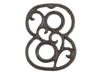 Domové  číslo 8, hnedá liatina