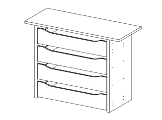 Zásuvkový element do vnútorného priestoru skrine šírka111 cm