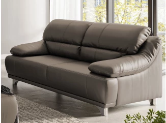 Dvojmiestna pohovka Maranello, hnedo-béžová koža