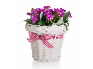 Umelá kvetina v košíku 13x14 cm