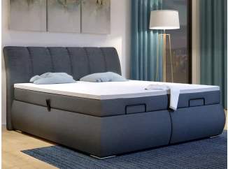 Posteľ boxspring s polohovaním Meryl 180x200 cm, antracitová látka