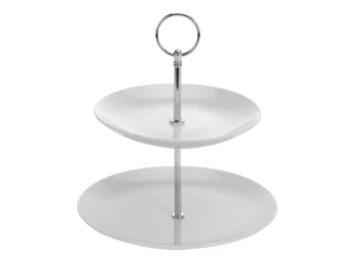 Etažér 2 poschodia, biely