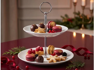 Etažér 2 poschodia, biely
